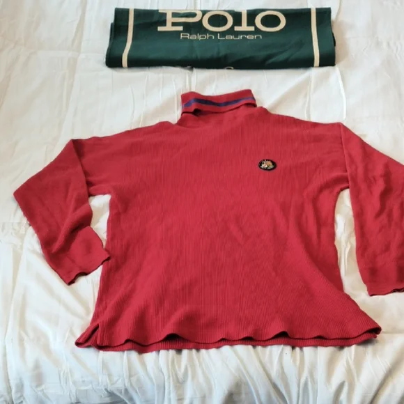 Polo by Ralph Lauren Red Turtleneck Sweater